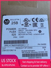 ALLEN BRADLEY 25B-D010N114 PowerFlex 525 VFD, 480V AC, 3-ph, 10.5A, 4kW 5HP