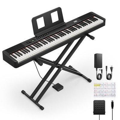   Donner DEP-20 Lite Digital Piano Keyboard 88 Weighted Key With Stand Pedal