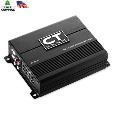 CT Sounds CT-80.4D Full-Range Class D 4 Channel Car Audio Amplifier, 480 Watts R