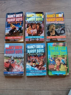 Nancy Drew & Hardy Boys Super Mystery Books by Carolyn Keene Lot of 6 books