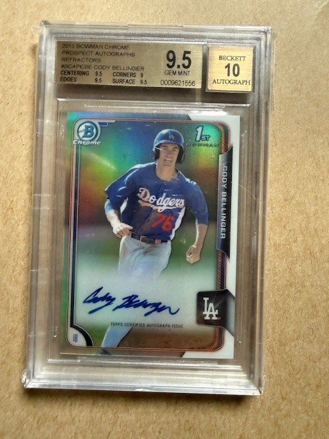 2015 Bowman Chrome Refractor Auto #/499 Corey Bellinger RC GEM MT BGS 9.5/10