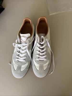 Beckett Simonon Morgen Trainers White Gray Suede Leather Gum Sole Men s Size 10