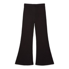 Wonder Nation Tween Girls Ribbed Pull On Flare Pants Black Soot Size XS 4-5 