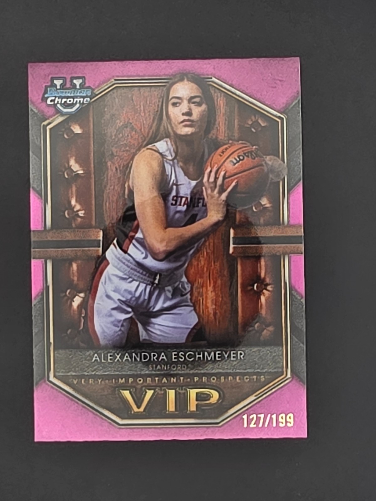 2025-26 Bowman Chrome Alexandra Eschmeyer Fuchsia /199 VIP-17 Stanford