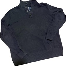 Mock Neck Men s Sweater Size Large 100 Cotton Button American Eagle Classic Fit
