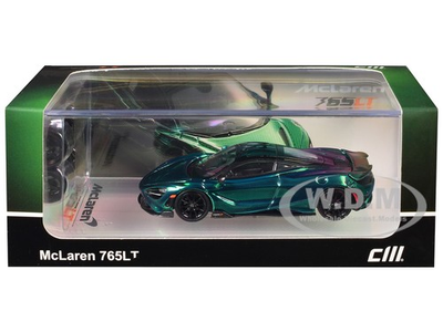 #ad #ad MCLAREN 765LT GREEN CARBON W EXTRA WHEELS 1 64 DIECAST BY CM MODEL CM64 765LT 19 $24.99
