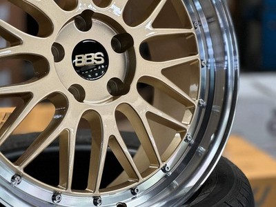 BBS.LM18インチゴールド ホイールセット 4本 New 18X8 ET38 BBS LM Design Rim (4 wheel) Gloss Gold 5X114.3 Honda