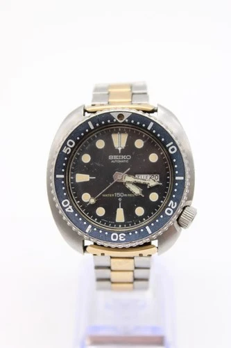 F Rare Vintage Gents Seiko Turtle Head Divers 6309 Automatic Wristwatch NW Parts