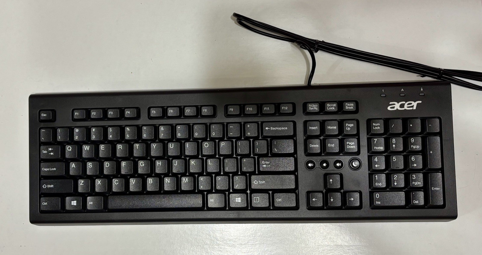 Keyboard (NEW) ~ Acer Wired USB Keyboard QWERTY English Blac