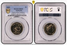 PCGS 2002 Australia $1 Year of the Outback SP69