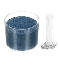 Sand Candles with 20 Pcs Wicks 7Oz / 200g Candle Beads, Sea Blue