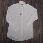 Collars & Co Dress Shirt Mens Small White Firm Dress Collar Stretch Long Sleeve