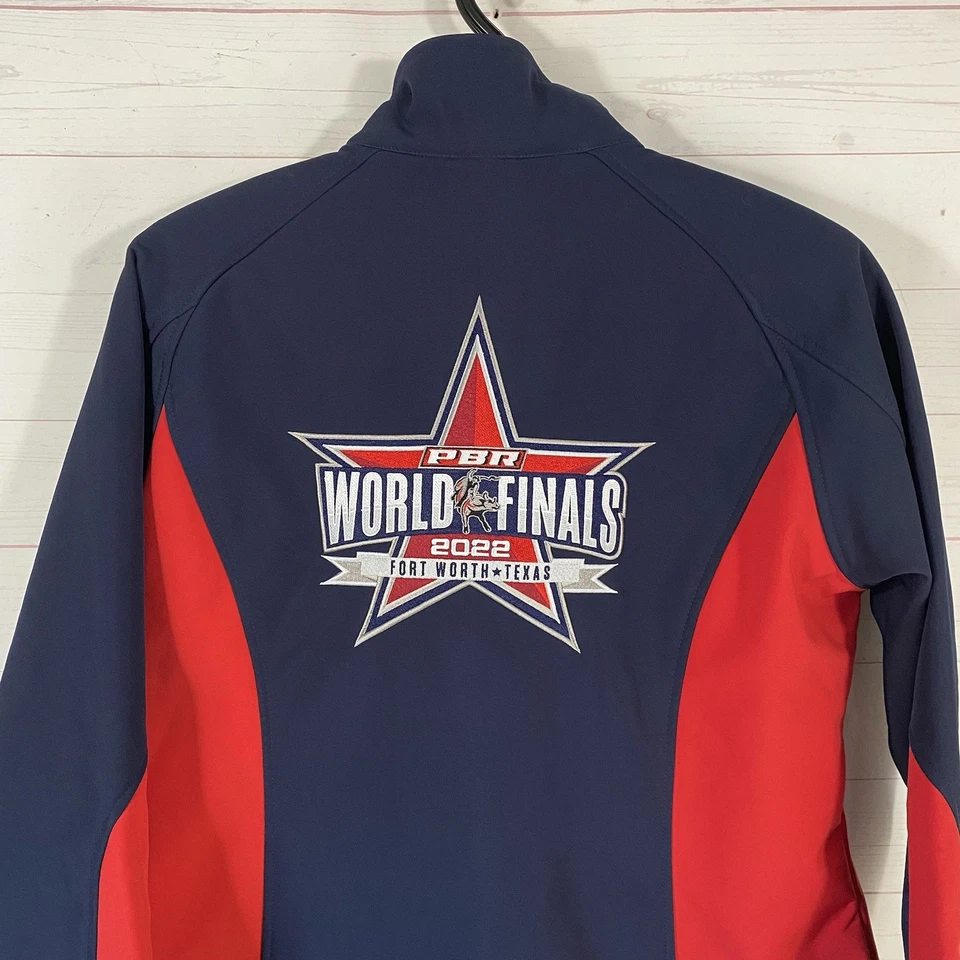 PBR Womens 2022 World Finals Fort Worth Jacket XL Blue/Red Fleece Lined Zip Up - Image 4 of 4