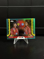 2025 Topps Chrome F1 Charles Leclerc Lewis Hamilton Duo Aqua Refractor /299