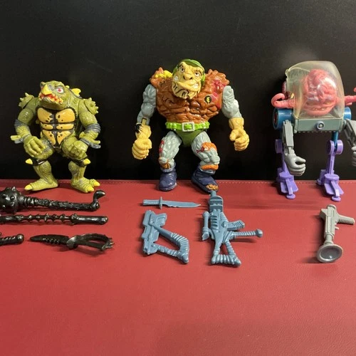 VTG TMNT Lot Teenage Mutant Ninja Turtles Playmates 1980-1990 and Accessories