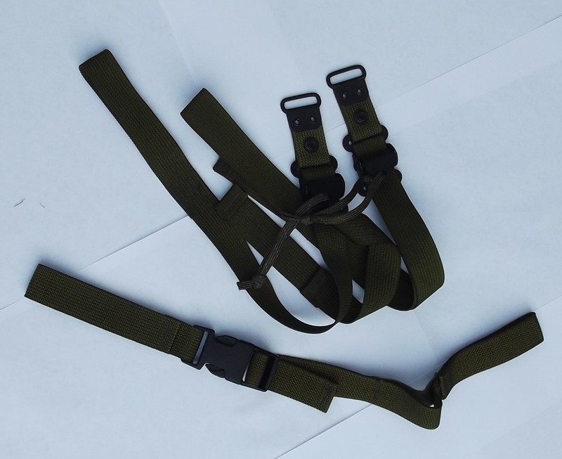 1 Pair, ALICE LC-1 Rucksack QR Adjustment Straps & 1 Sternum Strap, Camo Green