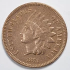 1873 Indian Head Penny Cent Fine (F) Damaged