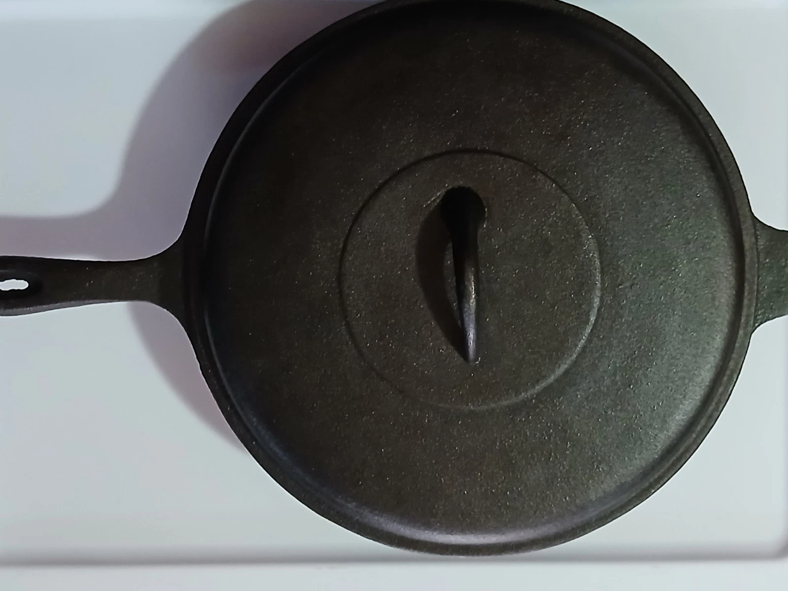 Vintage Skillet Large Pan Cast Iron W/ Lid 3" Deep 11 1/2" Dia Aaron Sanchez