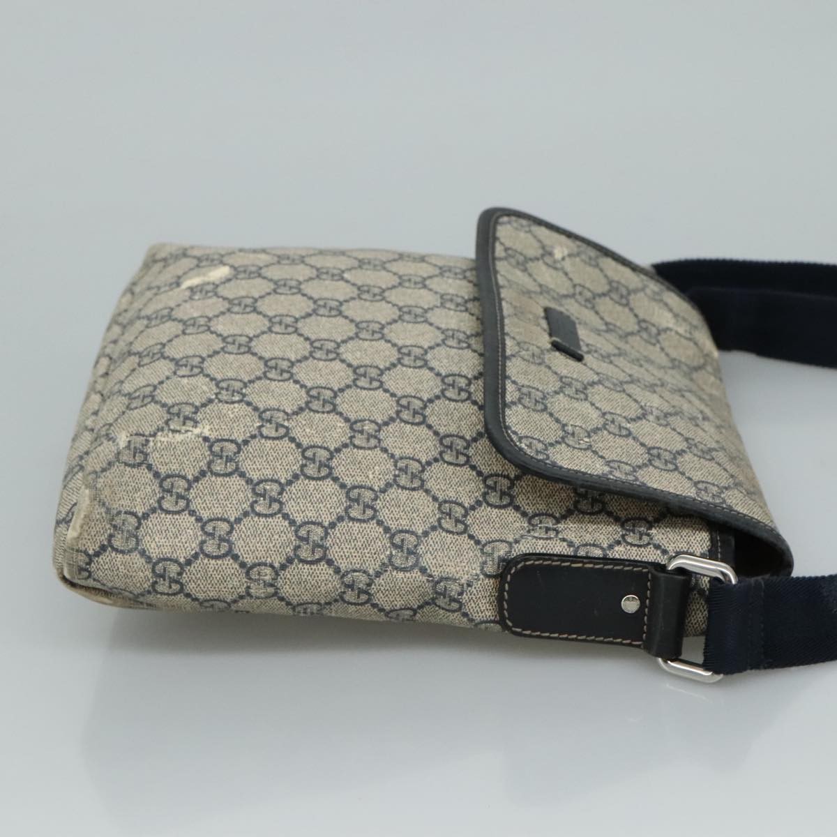 GUCCI GG Supreme Shoulder Bag PVC Navy 223666 Auth bs21744 | eBay