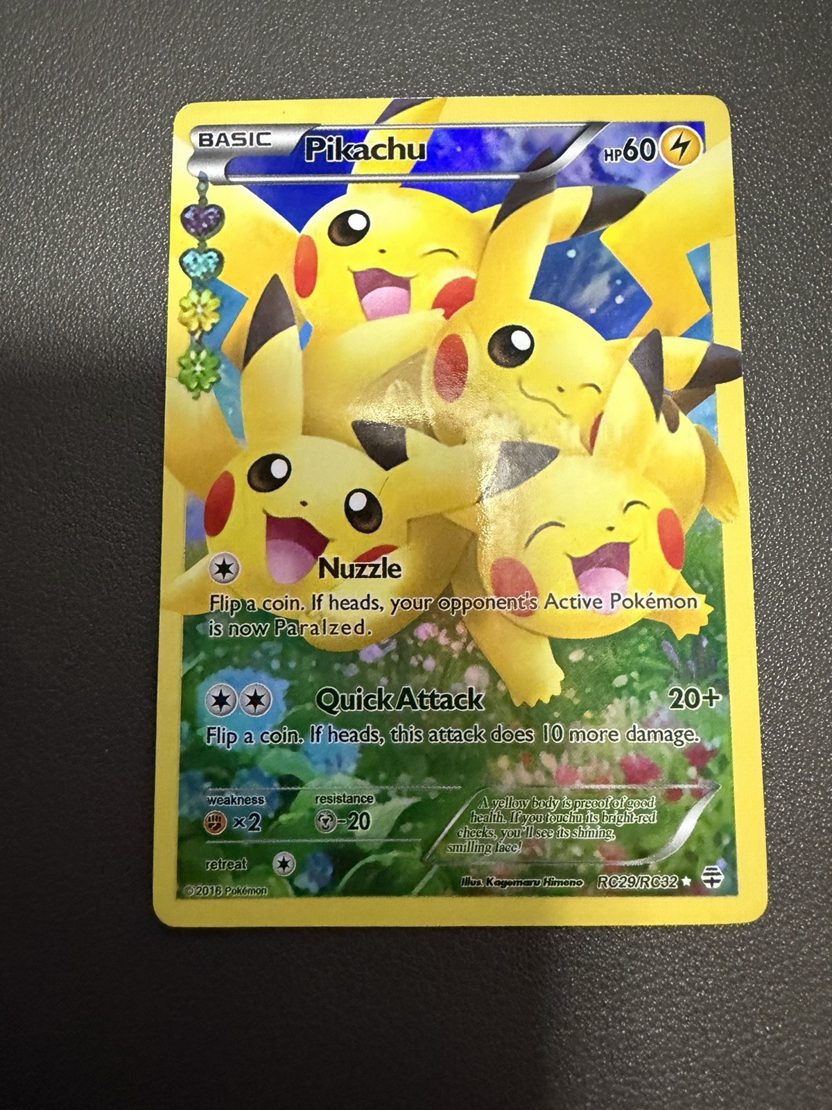 Pokémon Pikachu 2016 Full Art RC29/RC32 Generations Radiant Collection Holo