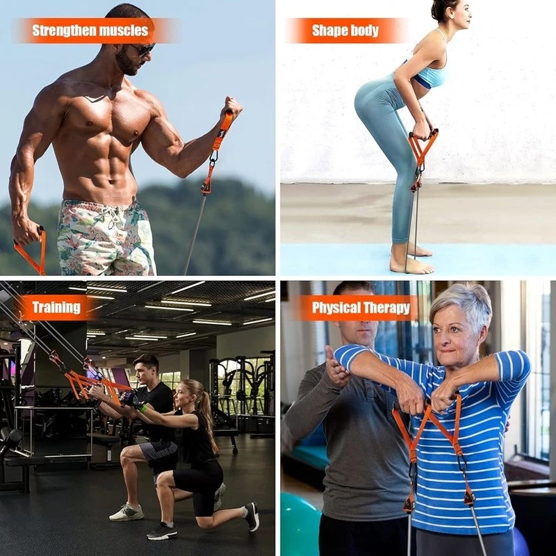 Juego de bandas de resistencia de alta resistencia de 300 libras para hombres bandas de ejercicio de entrenamiento con asas nuevo Foto 4 de 4