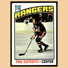 Phil Esposito #245 1976 Topps New York Rangers Hockey Card NHL EX