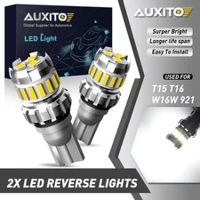 AUXITO 921 912 LED Reverse Backup Light Bulbs 2400LM 6000K Super Bright T15 Pair