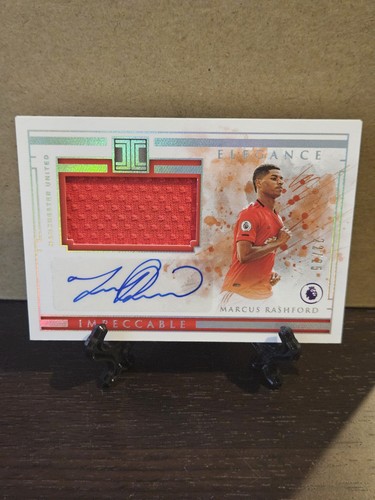 Marcus Rashford 2019-20 Panini Impeccable Elegance Match Worn Patch Auto /25