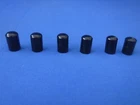 6 BLACK NANO Bison Tubes Caches Containers Geocache W/Magnet & Logs! 1/2" x 3/4"