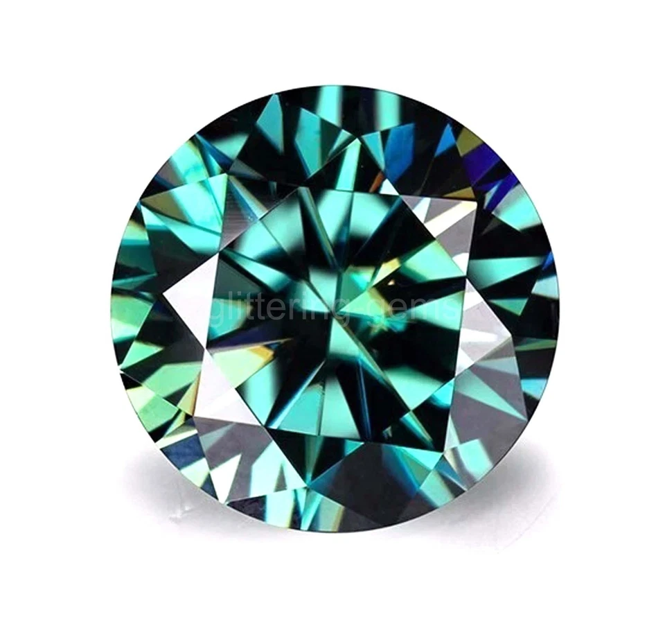 1Ct Lab-Grown CVD Diamond Round Cut Green Color Loose VVS1 Clarity Certified 29S - Image 2 of 4