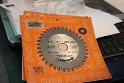 FREUD TRIM SAW BLADES 4 3/8''-4 1/2'', 36T X 3/8'' BORE #TK001, THIS KERF, CARBIDE
