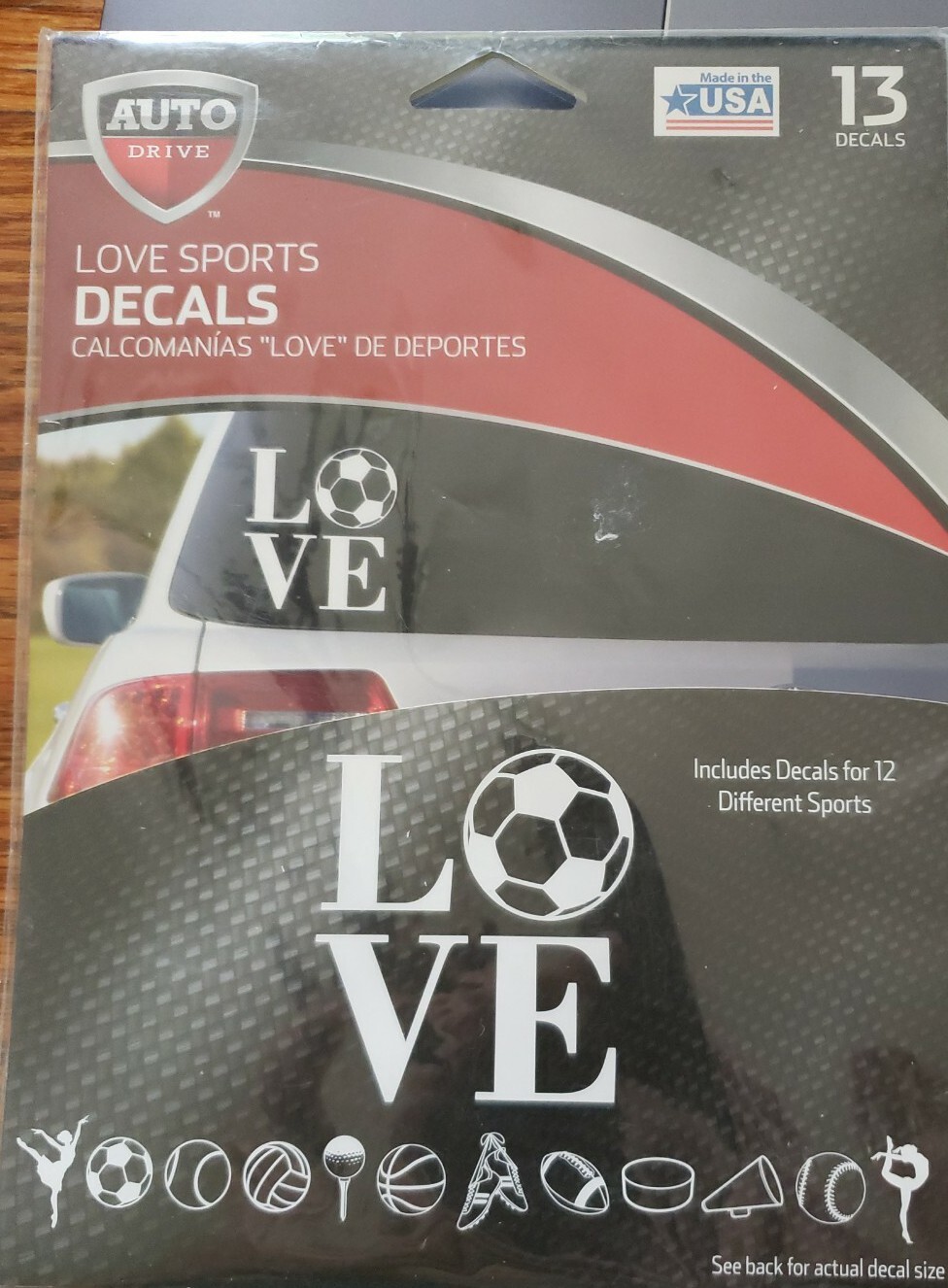 LOVE Sports Window Decals 12 Sport Vinyl Sticker Clings White eBay