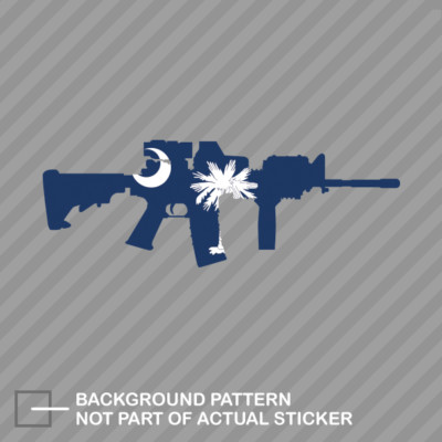 South Carolina State Shape AR15 Sticker Decal Vinyl AR-15 M16 M-16 SC