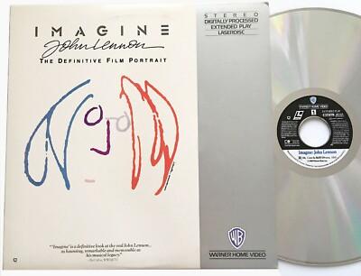 BEATLES - LENNON * VG+ * IMAGINE'' 1988 US LASERDISC (CANNOT PLAY IN DVD PLAYER)