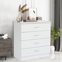 4-Drawers Bedroom Storage Dresser w/ Cabinet Wood Furniture only .49: eDeal Info