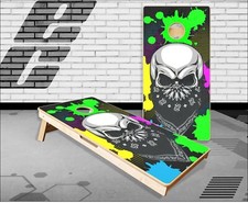 Skull Splatter Cornhole Boards Bean Bag Toss Game