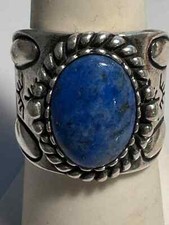 Carolyn Pollack 925 Sterling Silver Lapis Lazuli Ring Size 7