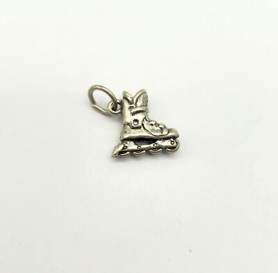 Vintage Rollerblade Skating Charm Anhänger 925 Sterling Silber - 2,7 g