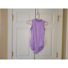New Women Danskin High Neck Sleeveless Purple Lavender 8531 Leotard Size M