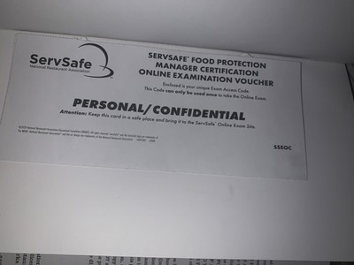 servsafe manager online exam voucher