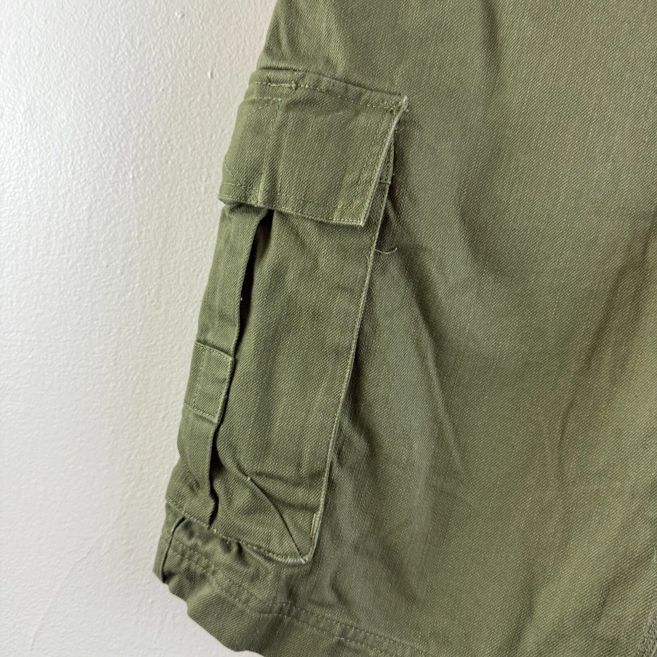 Staple Pigeon Cargo Canvas Shorts Men's Size 32 Green Outdoor Hike Utility - Image 3 of 4