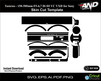 Tamron - 150-500mm F5-6,7 Di III VC VXD for Sony  skin vector file skin template