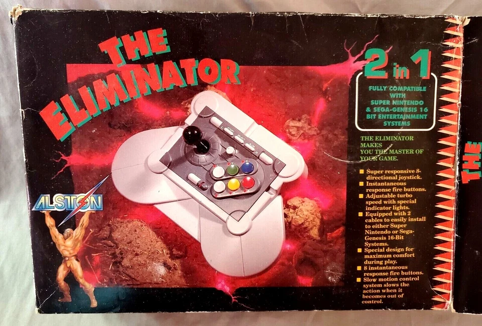 Vintage Alston The Eliminator SNES Genesis Super Jo-Jo Joystick Console w Box - Image 2 of 4