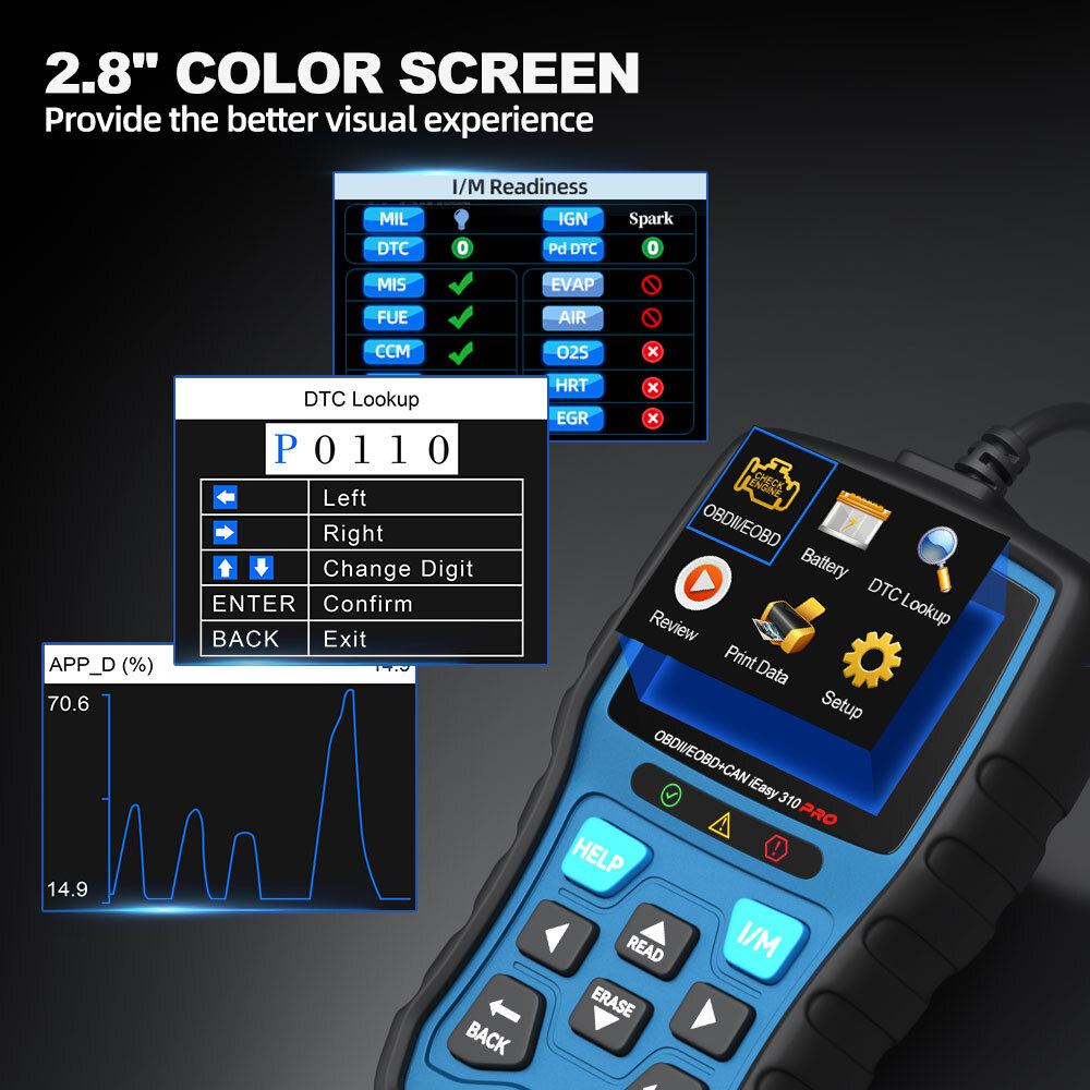 Vident iEasy310Pro Full OBD2 Diagnostic Tool EOBD Scanner Auto Car Code Reader eBay