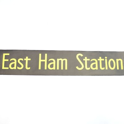 East Ham Station Bus Blind Destination West Ham Vintage Original gedruckt #76