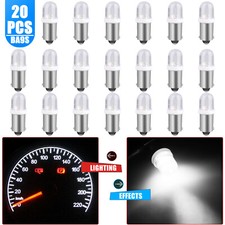 20x Super White Ba9s Led Interior Instrument Panel Dash Map Light Bulb 1815 1895