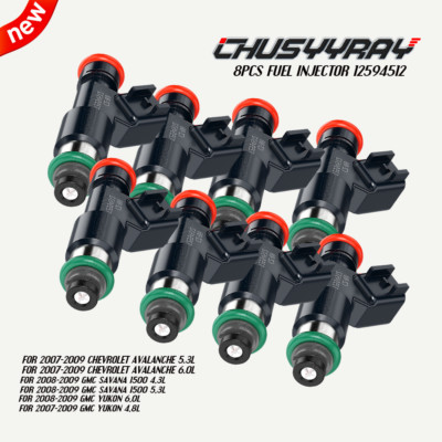 8 Pcs Fuel Injectors For 2008-2009 Chevrolet Express 1500 2500 5.3L 12594512