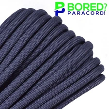 Charcoal  - 100 FT - 550 Paracord Rope 7 strand Parachute Cord
