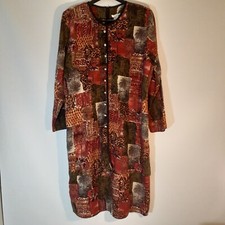 Women's Beautiful Full Length Long Sleeve All-in-One Dress, Red, Size XL, new