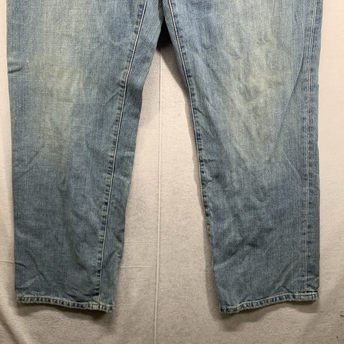 VINTAGE Eddie Bauer 36x32 Relaxed Fit Blue Jeans Wide Leg Denim Stone Wash Retro - Picture 5 of 18